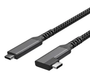 Shiverpeaks USB-C nabíjecí kabel 90° / Nabíjecí kabel / USB 3.2 / PD 100 W / textilní / 1 m