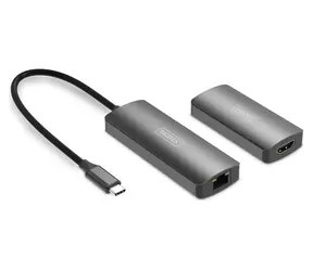 Digitus USB-C - HDMI Extender / Prodlužovač signálu / CAT6A / 30 m / 4K 120Hz / HDCP 2.3