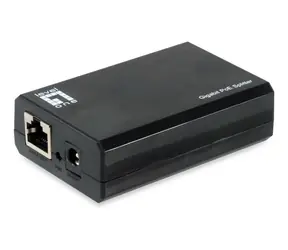 LevelOne POS-5000 černá / PoE splitter / RJ45 / Gigabit / 60 W / 12-24 V výstup