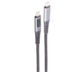 Shiverpeaks USB-C nabíjecí kabel s displejem / Nabíjecí kabel / USB-C - USB-C / 240 W PD / USB 2.0 / 2 m