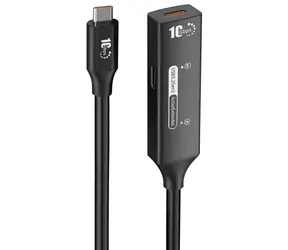 PremiumCord USB-C repeater a prodlužovací kabel M/F 5m / Prodlužovací kabel / USB-C / 10 Gbps / Aluminium