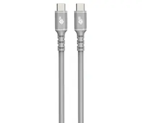 TB Touch USB-C kabel šedý 1m / Nabíjecí a datový kabel / USB-C - USB-C / 60 W / 480 Mb/s / silikonový