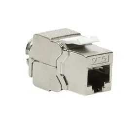 LogiLink Keystone modul STP Cat.6A stříbrná / Síťový konektor / RJ-45 / STP stíněný / 16 mm