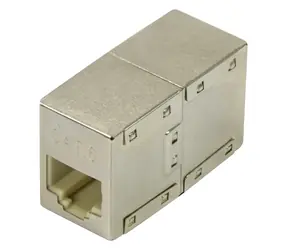 LogiLink RJ45 spojka Cat.6 STP / Kabelová spojka / 2x RJ45 / Kovové pouzdro / 250 MHz