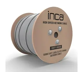 INCA Síťový kabel Cat7 500 m šedá / Síťový kabel / S/FTP / 10 Gbit/s / AWG23