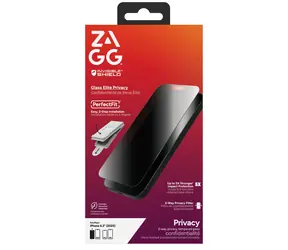 ZAGG Glass Elite Privacy 360 / Ochranné sklo / Apple iPhone 17 / Privacy filtr / Antimikrobiální úprava