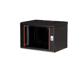 Equip Pro Mount černá / Nástěnný rozvaděč / 19" / 7U / 600x450 mm / pasivní chlazení / skleněné dveře