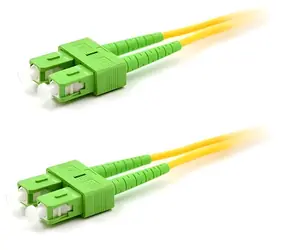 OEM / Optický patch kabel / SC/APC-SC/APC / 9/125 µm SM / Duplex / OS2 / 1m