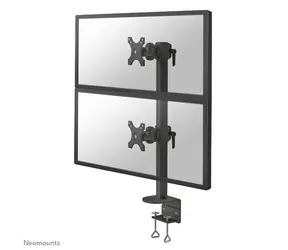 Neomounts FPMA-D960DVBLACKPLUS černá / Stolní držák pro 2 monitory / 17-49" / nosnost 15 kg / VESA 100x100
