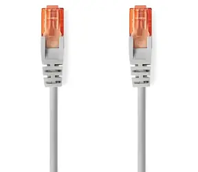 Nedis CCGL85230GY100 šedá / Síťový kabel / CAT6 / U/UTP / RJ45-RJ45 / 10 m / PVC
