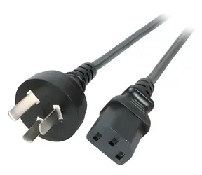 EFB China 180° - C13 180° černá / Napájecí kabel / 1,8 m / 10 A / 250 V