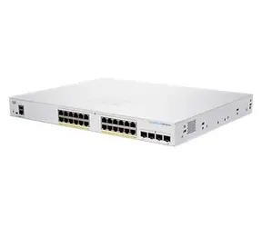 Cisco CBS250-24P-4X REFRESH / Switch / 24x GbE RJ-45 / 4x SFP+ / PoE+ 195W / fanless