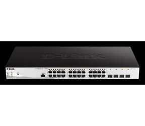 D-Link DGS-1210-28P/ME/E / Gigabit PoE Smart Switch / 24x GbE RJ-45 PoE / 4x GbE SFP / PoE 193W