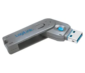 LogiLink AU0044 modrá / Blokovač USB portů / 1x zámek + klíč / USB Typ-A