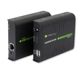 Techly IDATA HDMI-KVM2 černá / KVM extender / HDMI + USB / Cat5e/Cat6 / 120 m / Full HD 60Hz