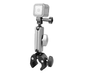 Puluz PU867B černá / Držák na motocykl / pro sportovní kamery GoPro, DJI, Insta360 / průměr řídítek 1,5-5 cm