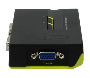 LevelOne KVM-0221 černá / KVM switch / 2 porty / USB / VGA / Audio / 2048x1536