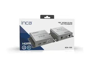 INCA IEX-120 / KVM extender / HDMI / Cat5e/Cat6 / USB-A / 4K / dosah 120 m