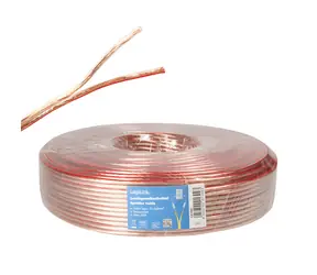 LogiLink Reproduktorový kabel čirý / Reproduktorový kabel / 2x 2,5 mm2 / 50 m / nestíněný