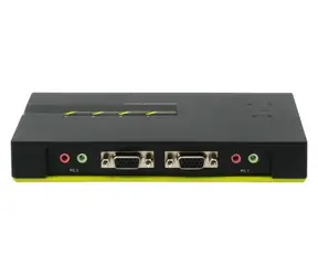 LevelOne KVM-0421 / KVM přepínač / 4 porty / USB / VGA / audio