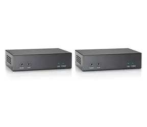 LevelOne HDMI extender Cat5 HDBaseT černá / HDMI extender / 4K 30Hz / 100 m / HDCP / IR a RS-232