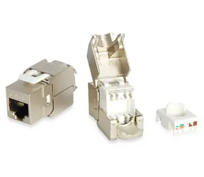 Equip Keystone modul CAT6 stíněný LSA, 8 ks / Keystone konektor / RJ45 / pozlacené kontakty / PoE