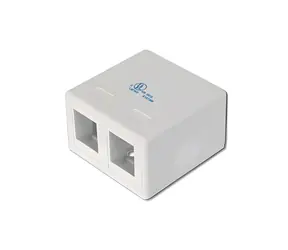 Digitus pouzdro pro 2x keystone bílé / Instalační krabička / RJ-45 / 2 porty