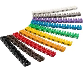 Goobay označovací klipy na kabel / Klipy na kabely / průměr 2,5-4 mm / čísla / 10x10 ks