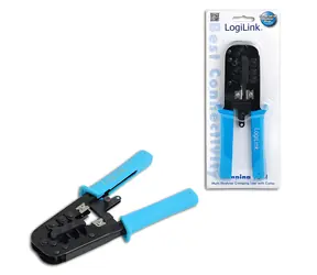 LogiLink WZ0019 černá / Krimpovací kleště / 8P8C / 6P6C / 4P4C
