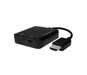 LogiLink HDMI audio extraktor černá / Adaptér / HDMI - SPDIF + 3,5mm Jack / 4K 30Hz / HDCP 1.4