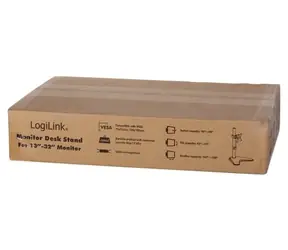 LogiLink BP0044 černá / Rameno na pracovní stanici / 13" až 32" / nosnost 8 kg / VESA 75x75, 100x100