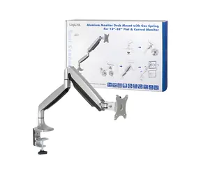 LogiLink BP0042 stříbrná / Rameno pro monitor / 13" až 32" / do 9 kg / VESA 75x75, 100x100 mm