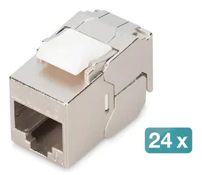 Digitus Keystone modul CAT6A stíněný, 24 ks / Keystone modul / bez nářadí / LSA
