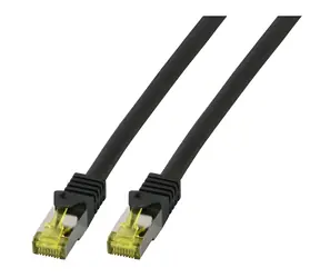 EFB černá / Patch kabel / Cat6a S/FTP / RJ45-RJ45 / 20 m / LSZH / 500 MHz