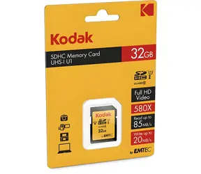 Kodak Premium SDHC karta 32GB / UHS-I U1 / Class 10 / V10 / R: 90MB/s / W: 25MB/s