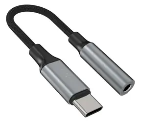FIXED Link Space Gray / Redukce / USB-C na 3,5mm jack / hliníkové tělo / DAC