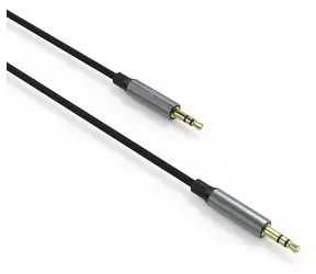 FIXED Link Space Gray / Audio kabel / 3,5mm jack - 3,5mm jack / opletený / 1,5 m