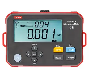 Uni-T UT620C+ / Mikroohmmetr / 0,001 m?–300 k? / rozlišení 1 µ? / USB-C / IP54