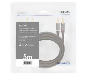 LogiLink audio kabel banánek černá / Audio kabel / Banánek - Banánek / 5 m