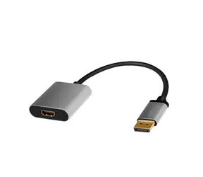 LogiLink CDA0108 černá / Adaptér DisplayPort - HDMI / 4K 60 Hz / 0,15 m