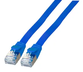 EFB RJ45 plochý patch kabel Cat6a modrá / Patch kabel / U/FTP / 5 m / 10Gbit/s