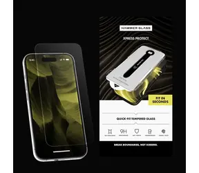 Hammer Glass Xpress Protect iPhone Air / Ochranné sklo / 9H / s instalačním rámečkem