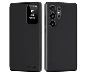 Tech-Protect Smart Wallet černá matná / Pouzdro pro Samsung Galaxy S25 Ultra / peněženka / okénko / stojánek