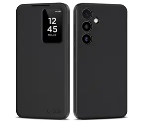 Tech-Protect Smart Wallet matná černá / Pouzdro pro Samsung Galaxy S25+ / Peněženka / Okénko na displej