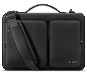 Tech-Protect Defender Bag 13-14" černá / Brašna pro notebook / polstrovaná / 4 kapsy / nastavitelný popruh