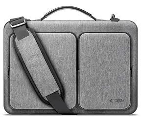 Tech-Protect Defender Bag 13-14" šedá / Brašna pro notebook / polstrovaná / 4 kapsy / nastavitelný popruh