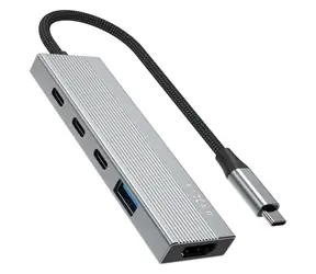 FIXED HUB Core vesmírně šedá / USB-C hub / 5v1 / HDMI 4K60Hz / USB-C PD 100W / hliníkové tělo