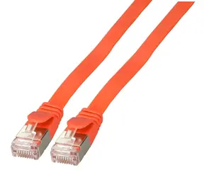 EFB RJ45 plochý patch kabel Cat6A červená 1,5 m / Patch kabel / U/FTP / PVC / 10Gbit/s