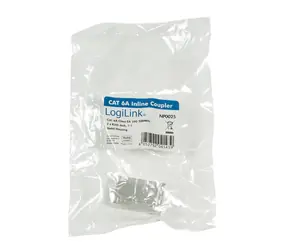 LogiLink spojka RJ45 Cat.6A STP kovová / Spojka / RJ-45 / 10GBase-T / stíněná