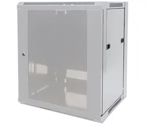 Intellinet Nástěnný rozvaděč 9U 570x450 mm šedý / Rozvaděč / Flatpack / Nosnost 60 kg / 19"